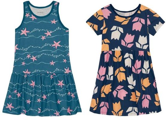 Imagem principal Kit Infantil Menina com 2 Vestidos Sortidos Brandili Brandili