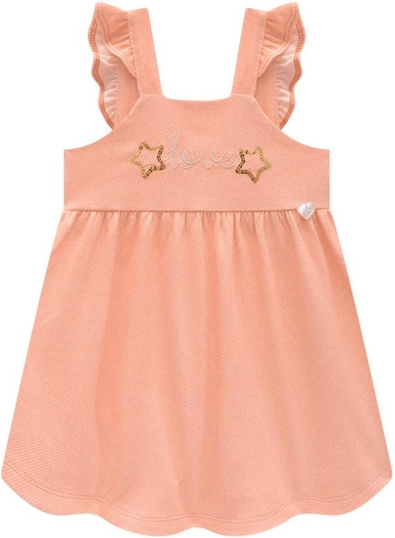 Imagem principal Vestido Bebê em Molecotton Jeans Laranja Marlan Marlan