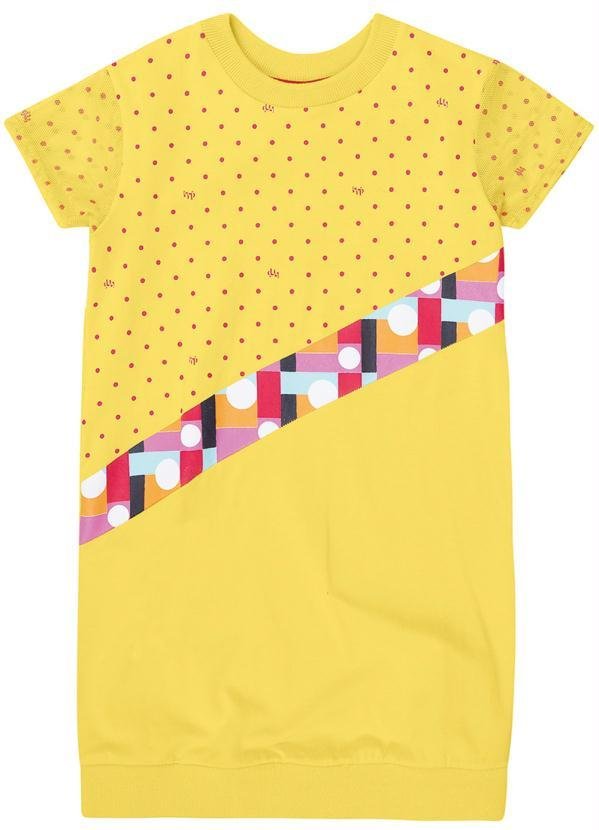 Imagem principal Vestido Bolinhas Manga Curta Infantil Amarelo Lilica Ripilica Lilica Ripilica