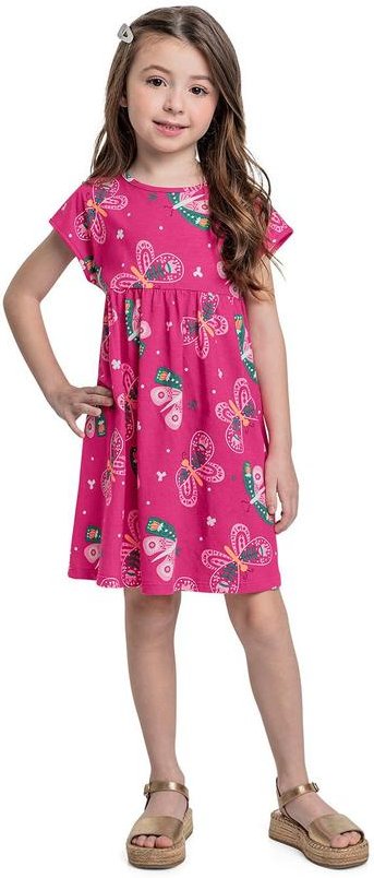 Imagem principal Vestido Borboletas Infantil Rosa Bee Loop Bee Loop