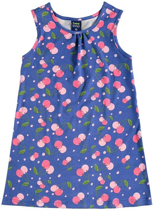Vestido Cerejinhas Infantil Azul