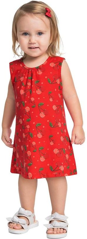 Vestido Cerejinhas Infantil Vermelho