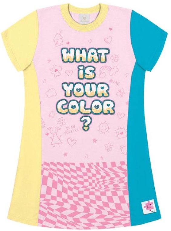 Imagem principal Vestido Color Block Rosa Abrange Abrange