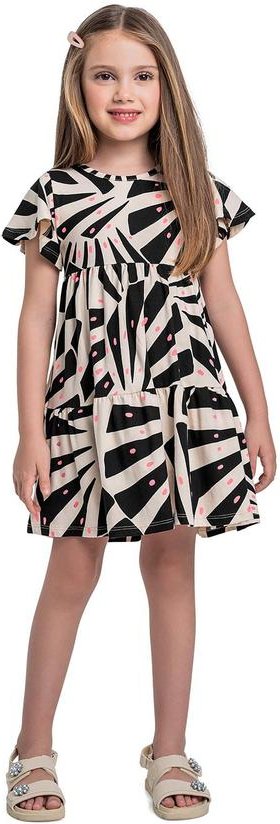 Imagem principal Vestido Cotton Infantil Preto Bee Loop Bee Loop