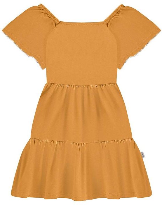 Imagem principal Vestido Curto Marias em Malha Amarelo Escuro Malwee Kids Malwee Kids