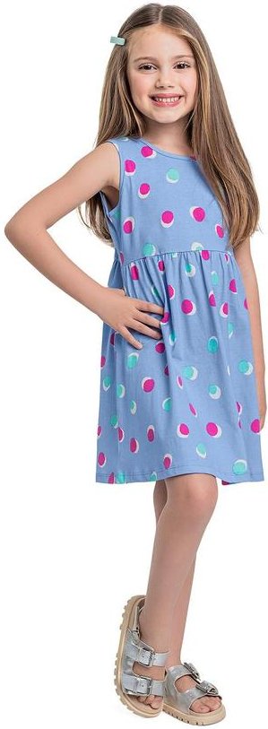 Imagem principal Vestido de Bolinhas Infantil Azul Bee Loop Bee Loop