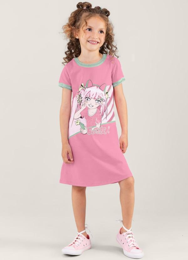 Imagem principal Vestido de Cotton Menina Rosa Brandili Brandili