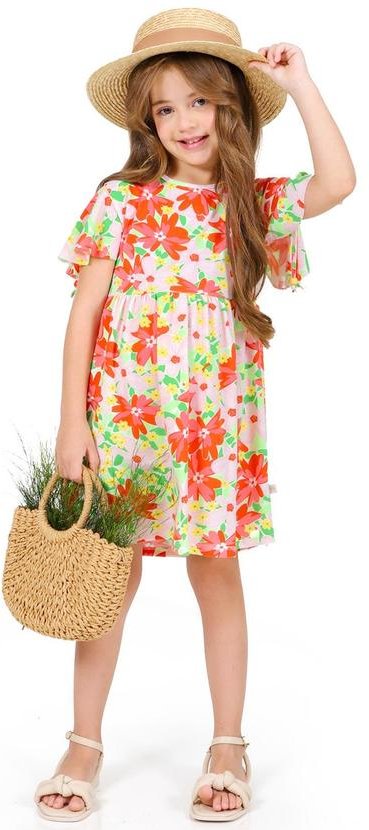 Imagem principal Vestido Detalhe na Manga Estampado Verde Tink Bink Tink Bink