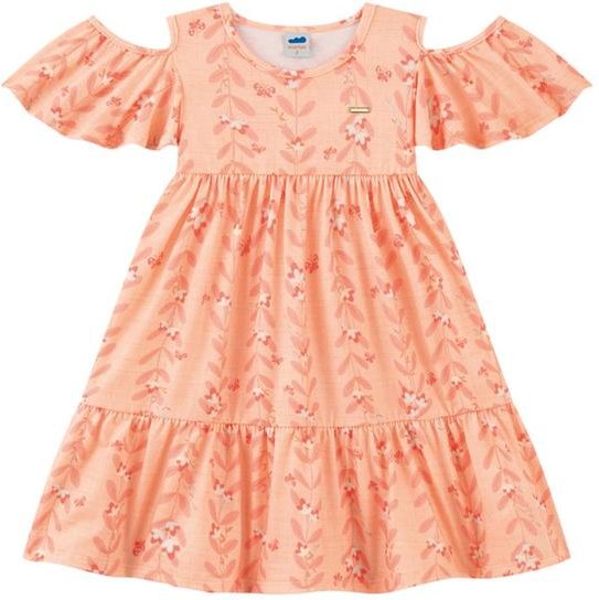 Imagem principal Vestido em Cotton Penteado Romance Laranja Marlan Marlan