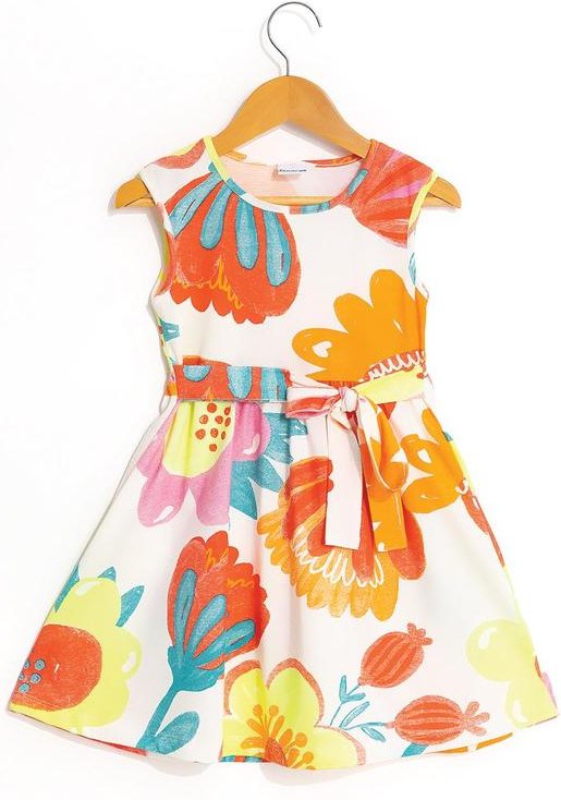 Vestido em Malha Estampada Floral
