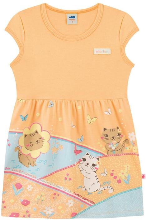 Imagem principal Vestido em Meia Malha Penteada Laranja Marlan Marlan