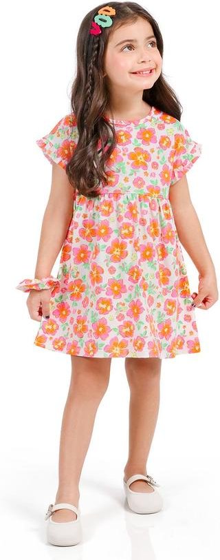 Vestido em Mm com Amarrador CabeloFloral