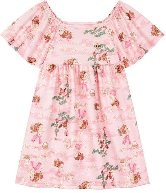 Imagem principal Vestido em Newtech Texturizada Rosa Milli E Nina Milli E Nina