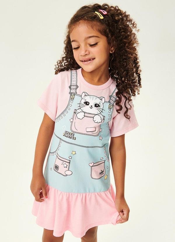 Imagem principal Vestido Estampa de Rosa Abrange Abrange