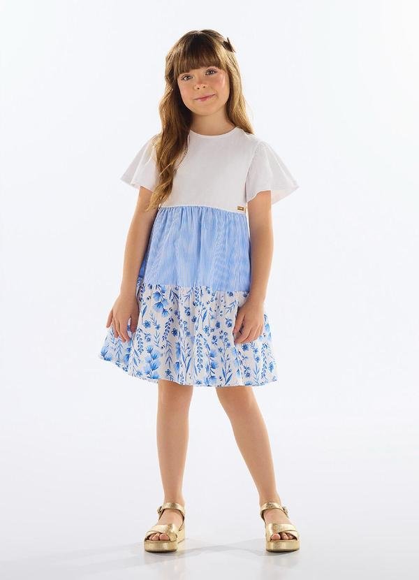 Imagem principal Vestido Estampado Infantil Branco Quimby Quimby