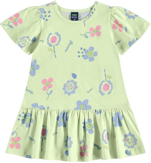 Imagem principal Vestido Estampado Infantil Verde Bee Loop Bee Loop