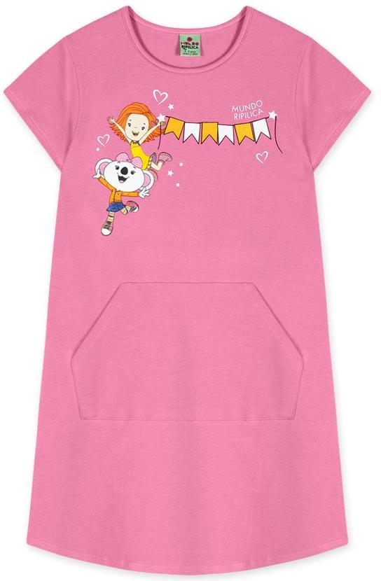 Imagem principal Vestido Feminino Mundo Ripilica Rosa Lilica Ripilica Lilica Ripilica