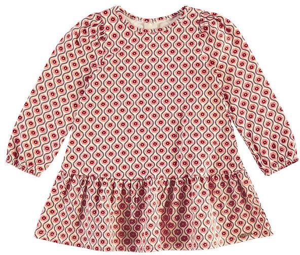 Vestido Floral com Babado Vermelho