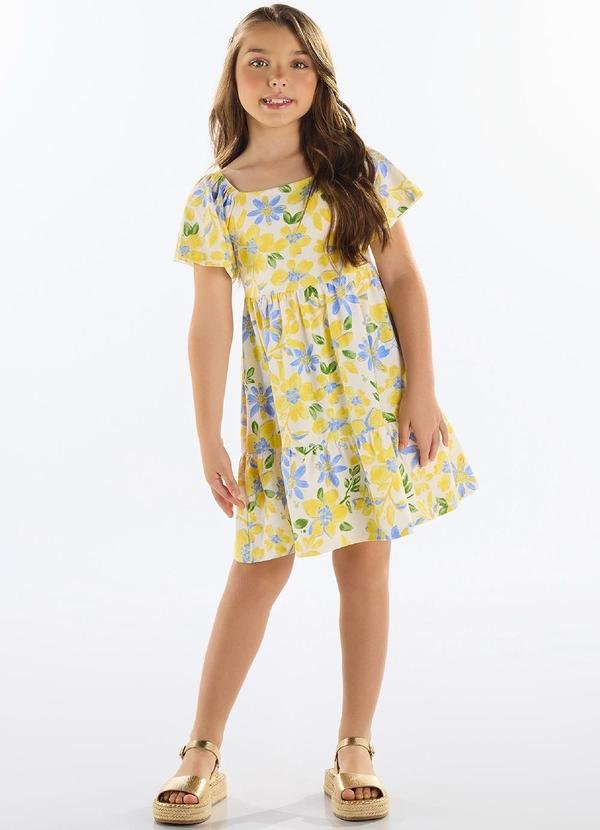 Imagem principal Vestido Floral Infantil Amarelo Quimby Quimby