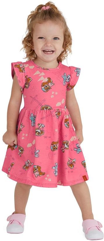 Imagem principal Vestido Godê Patrulha Canina Rosa Malwee Kids Malwee Kids