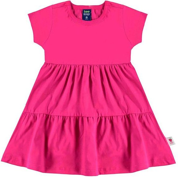 Vestido Infantil Algodão Rosa