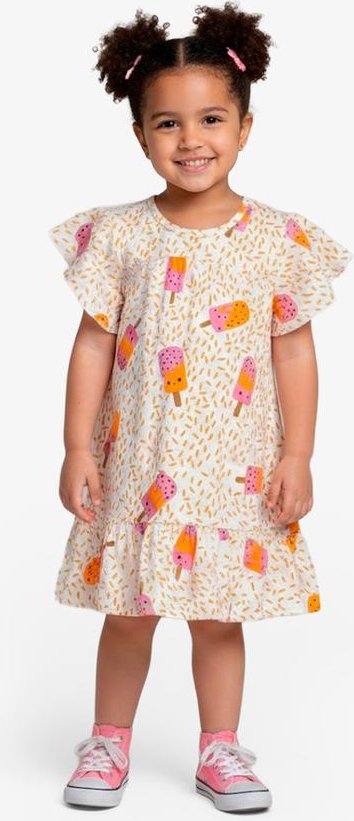 Imagem principal Vestido Infantil com Manga Godê Laranja Select Select