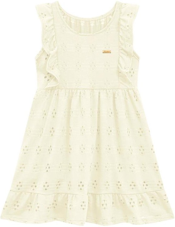 Imagem principal Vestido Infantil em Laise Bege Duduka Duduka