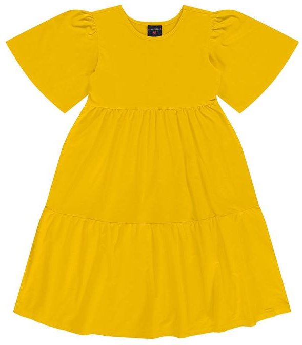 Imagem principal Vestido Infantil em Meia Malha Amarelo GULOSEIMA GULOSEIMA