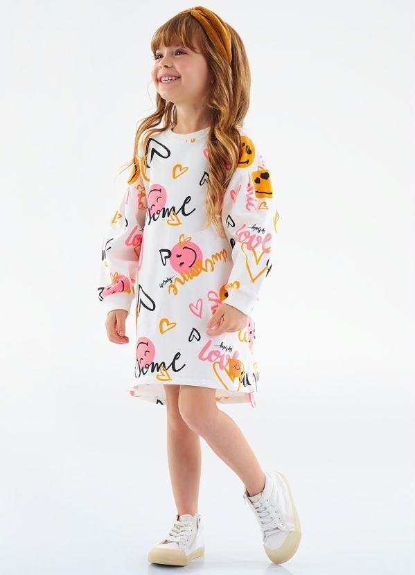 Imagem principal Vestido Infantil em Molecotton Bege Gloss Gloss