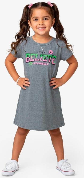 Imagem principal Vestido Infantil em Molecotton Cinza Select Select
