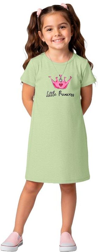 Imagem principal Vestido Infantil em Moletinho Maquenetado Verde Select Select