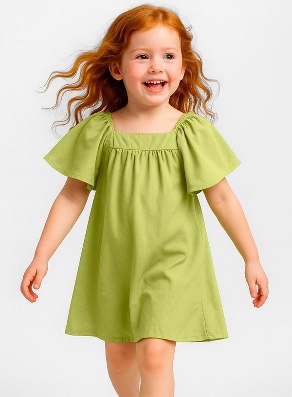 Imagem principal Vestido Infantil em Viscose Amarelo INFINITA COR INFINITA COR