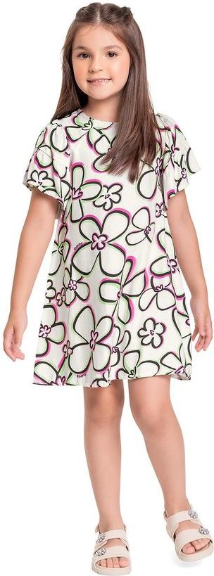 Imagem principal Vestido Infantil em Viscose Bege Quimby Quimby