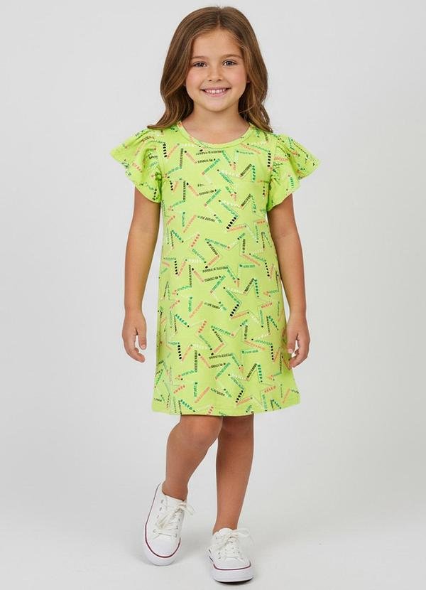 Imagem principal Vestido Infantil Feminino Estampado Verde Select Select