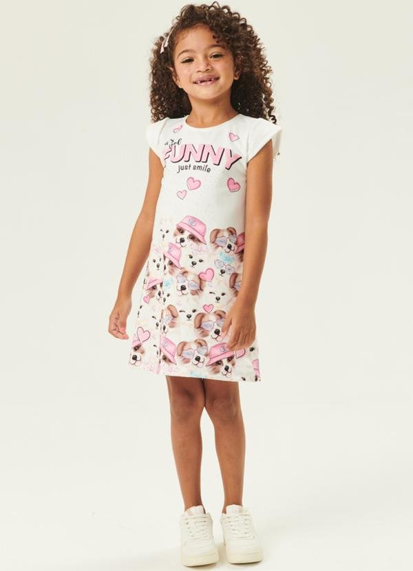 Imagem principal Vestido Infantil Funny Branco Abrange Abrange