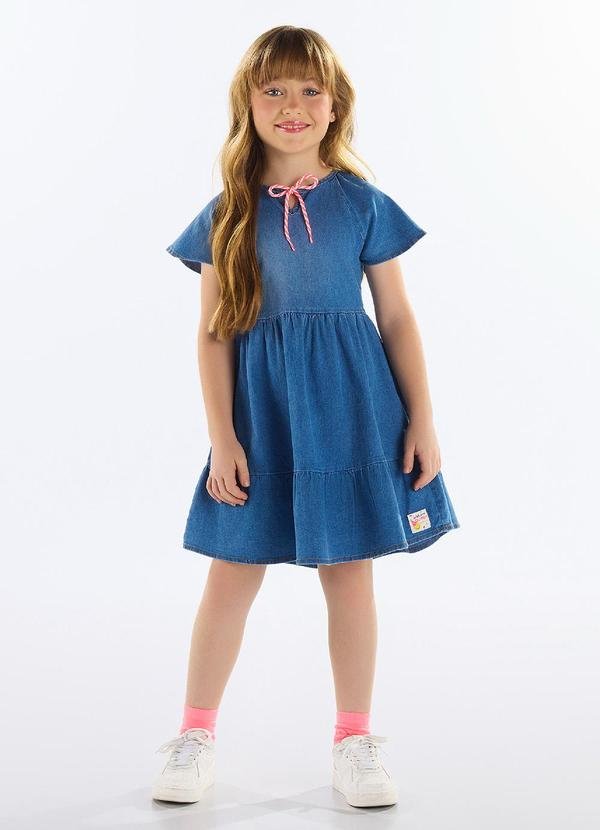Vestido Infantil Jeans Azul