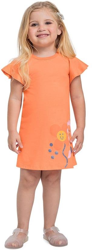 Imagem principal Vestido Infantil Meia Malha Laranja Bee Loop Bee Loop