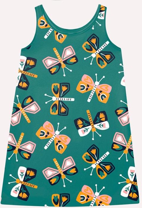 Imagem principal Vestido Infantil Menina Borboletas Verde Kyly Kyly