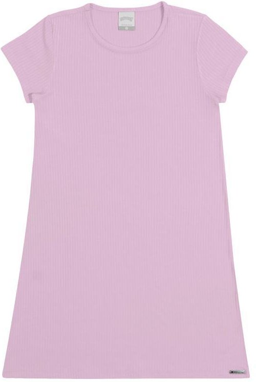 Vestido Infantil Menina Canelado Básico Lilas