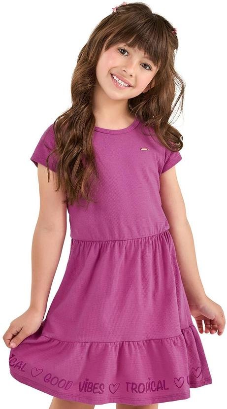 Imagem principal Vestido Infantil Menina Casual Rosa