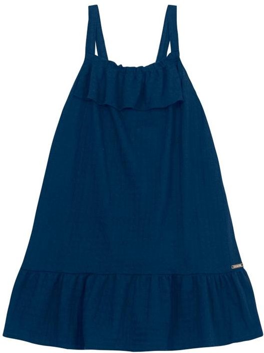 Imagem principal Vestido Infantil Menina com Babado Azul Brandili Brandili