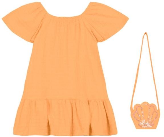 Imagem principal Vestido Infantil Menina com Bolsa Laranja Brandili Brandili