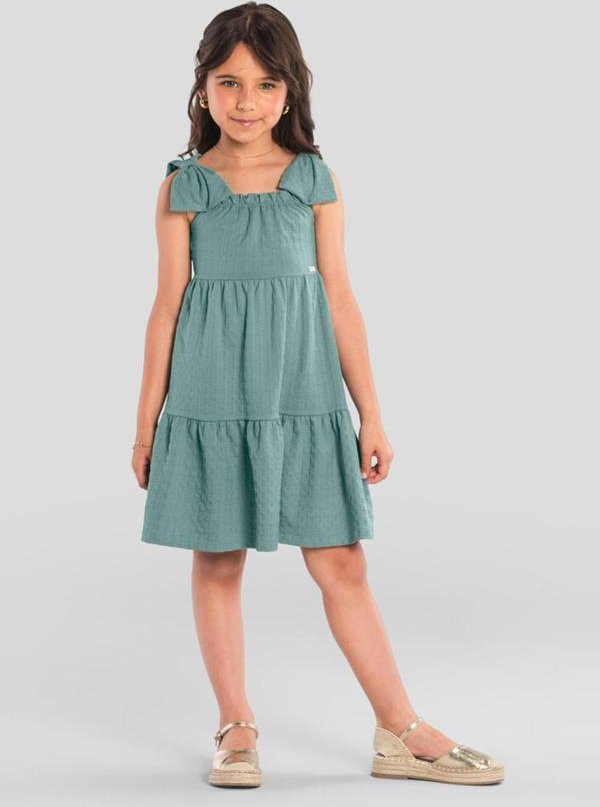 Imagem principal Vestido Infantil Menina com Laço Verde Brandili Mundi Brandili Mundi