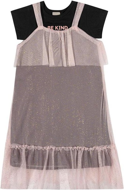 Imagem principal Vestido Infantil Menina com Sobreposição Tule Colo Colorittá Colorittá