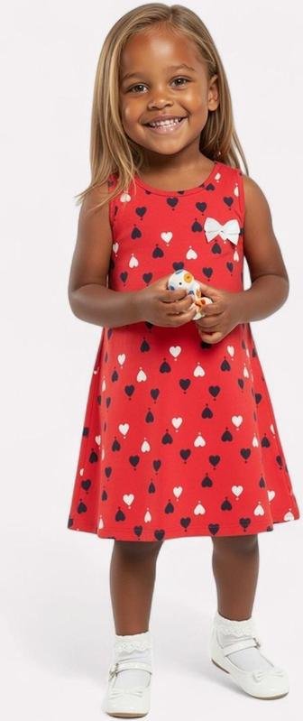 Imagem principal Vestido Infantil Menina Coração Vermelho Kyly Kyly