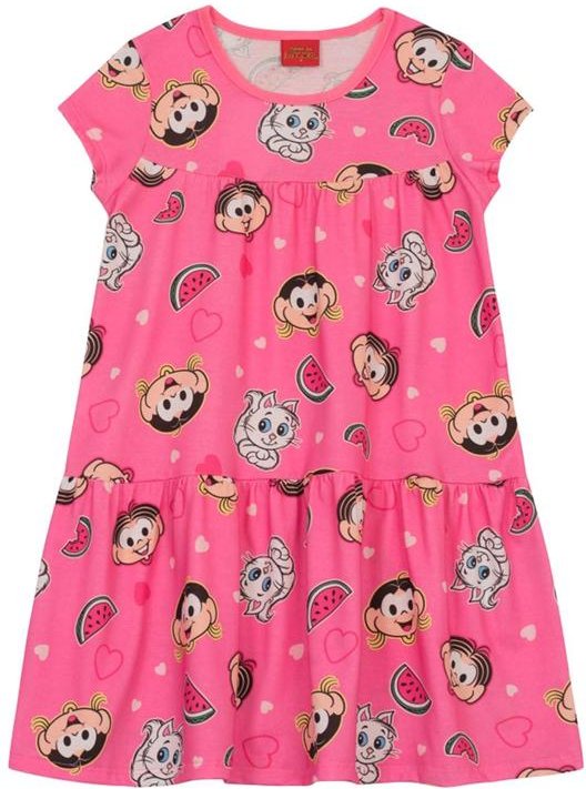 Imagem principal Vestido Infantil Menina da Turma da Mônica Rosa Brandili Brandili