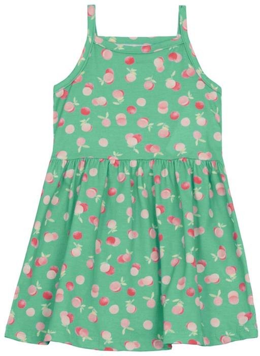 Vestido Infantil Menina de Frutinhas Verde