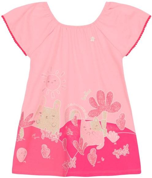 Imagem principal Vestido Infantil Menina de Gatinhos Rosa Brandili Brandili