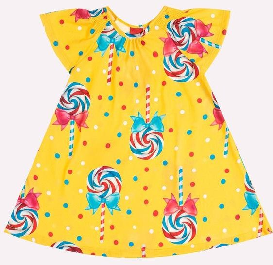 Imagem principal Vestido Infantil Menina Doces Amarelo Kyly Kyly