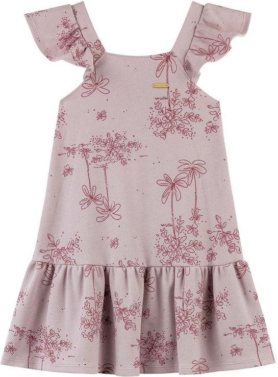 Vestido Infantil Menina Dupla Face Linho Rosa